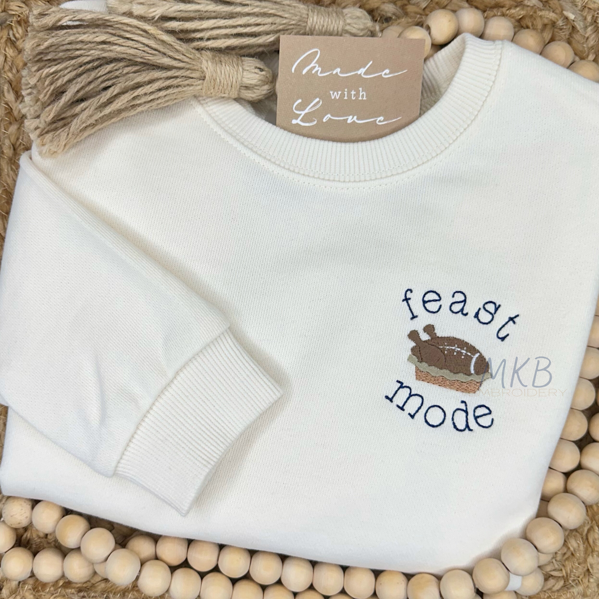 Mini Turkey football pie embroidery design