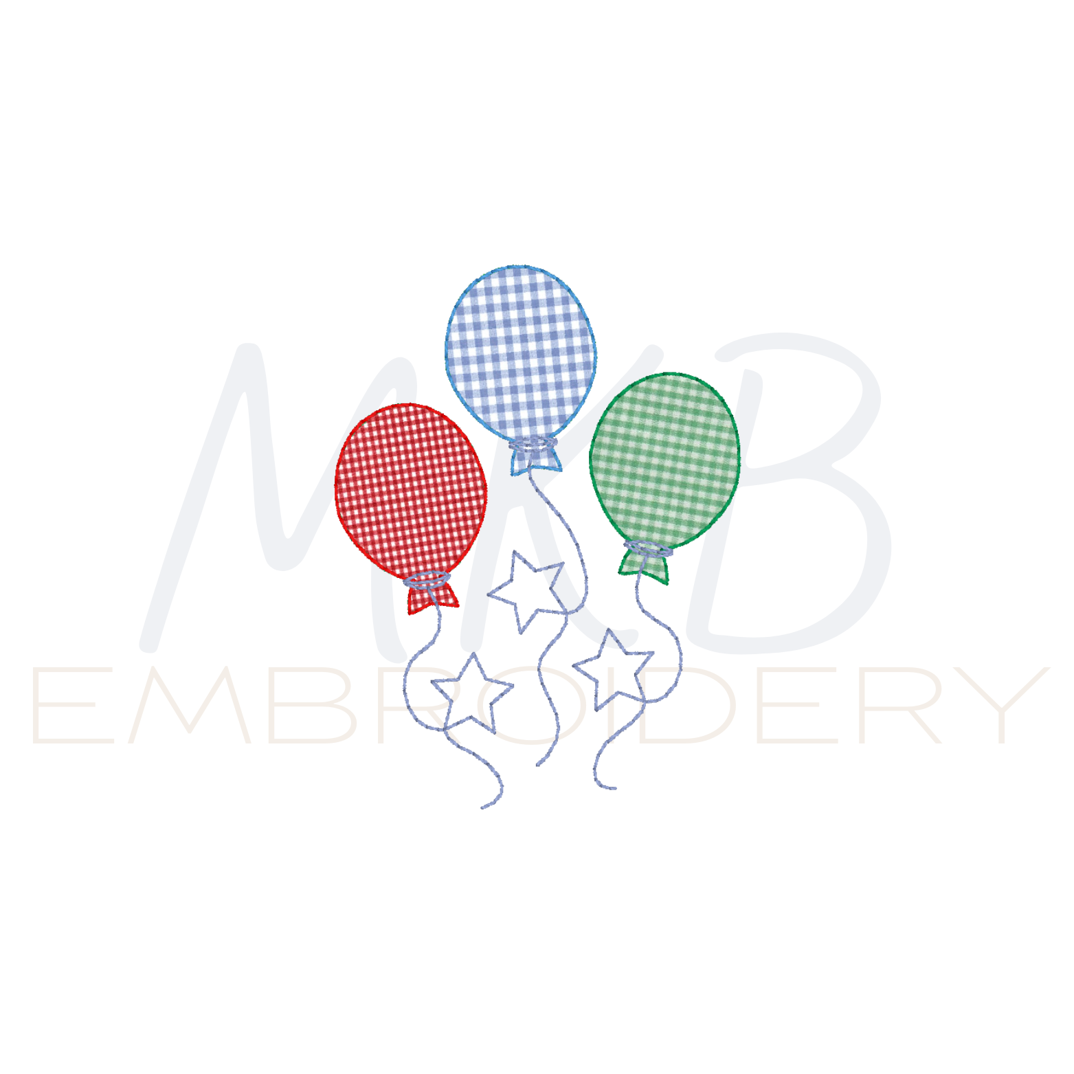 Balloon Applique Embroidery Design