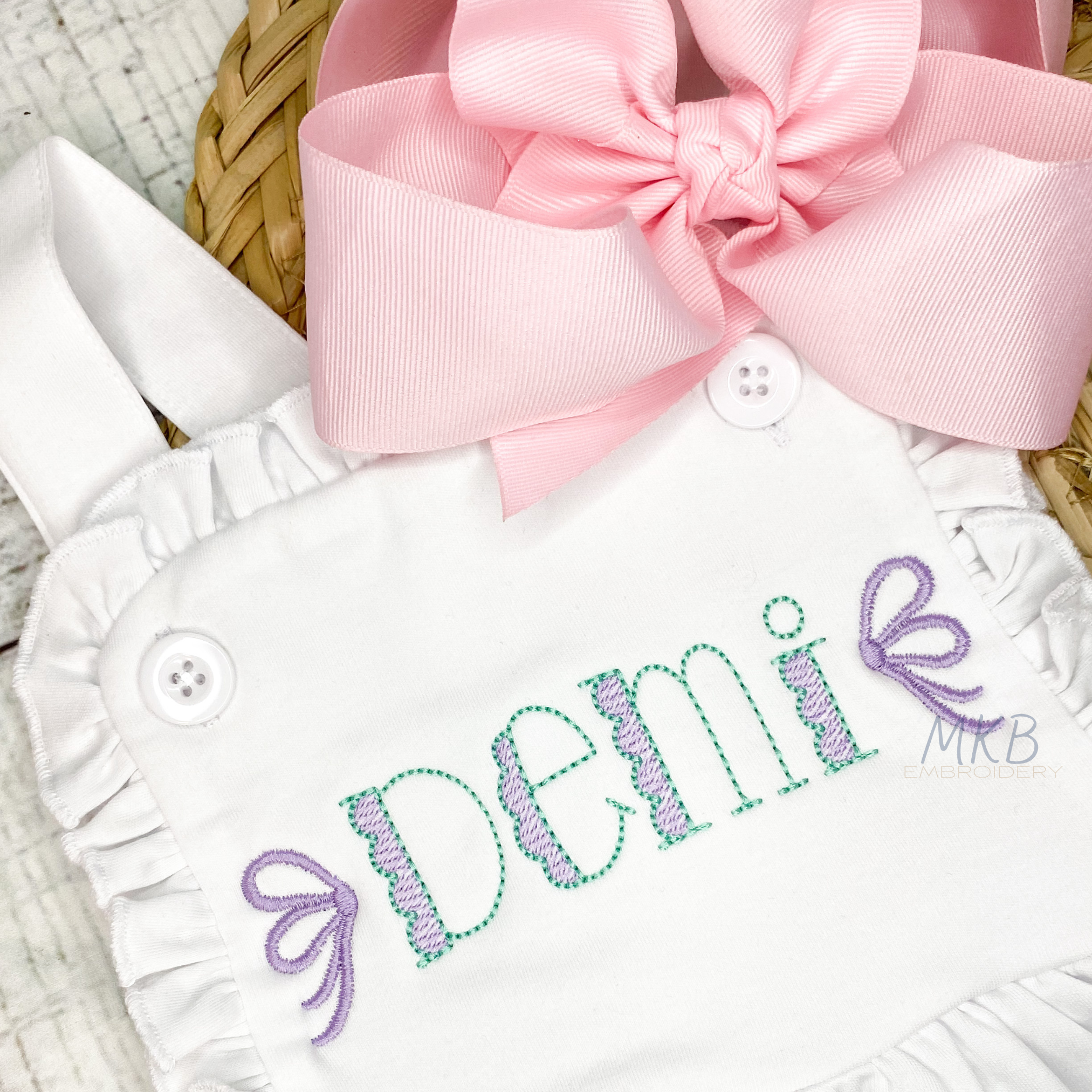 Bow Embroidery Design