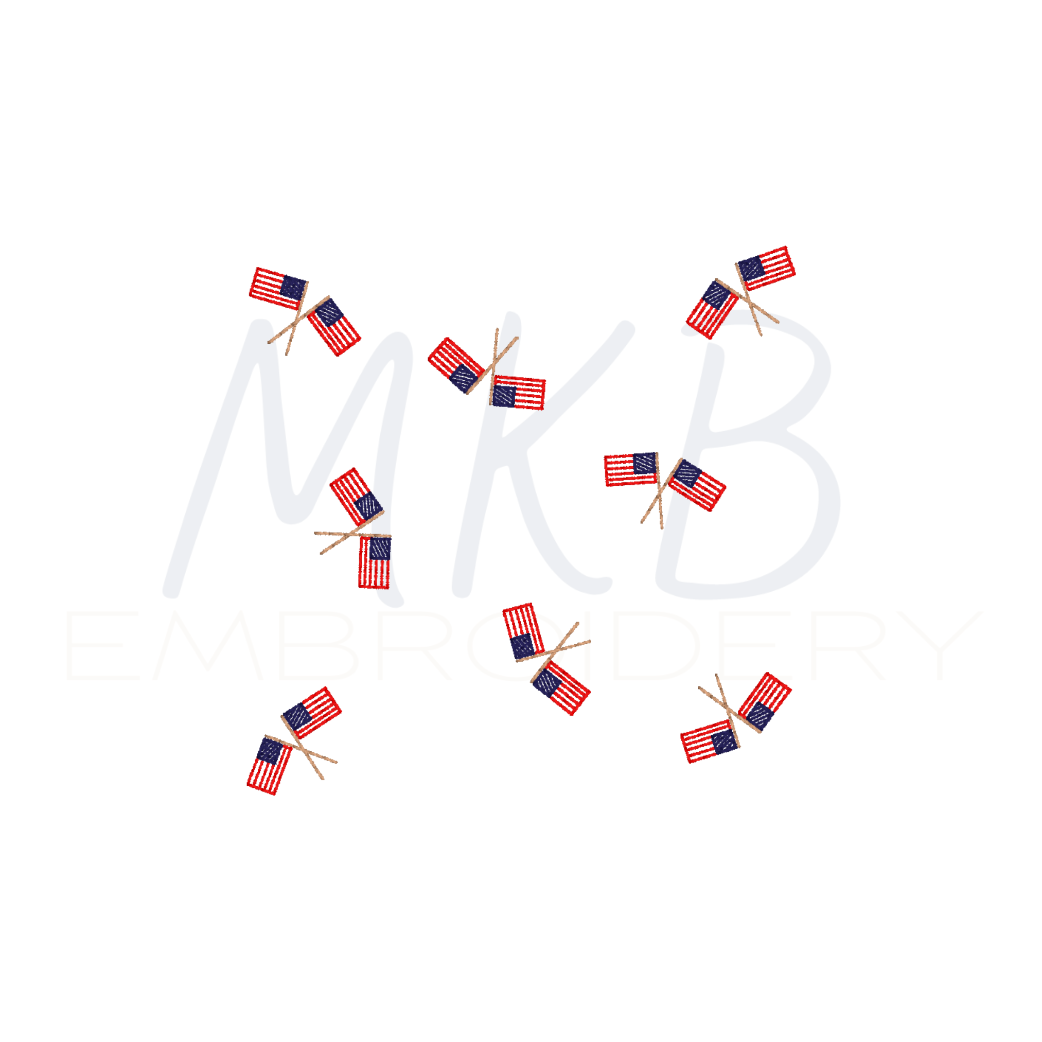 American Flags for Cocktail Napkins