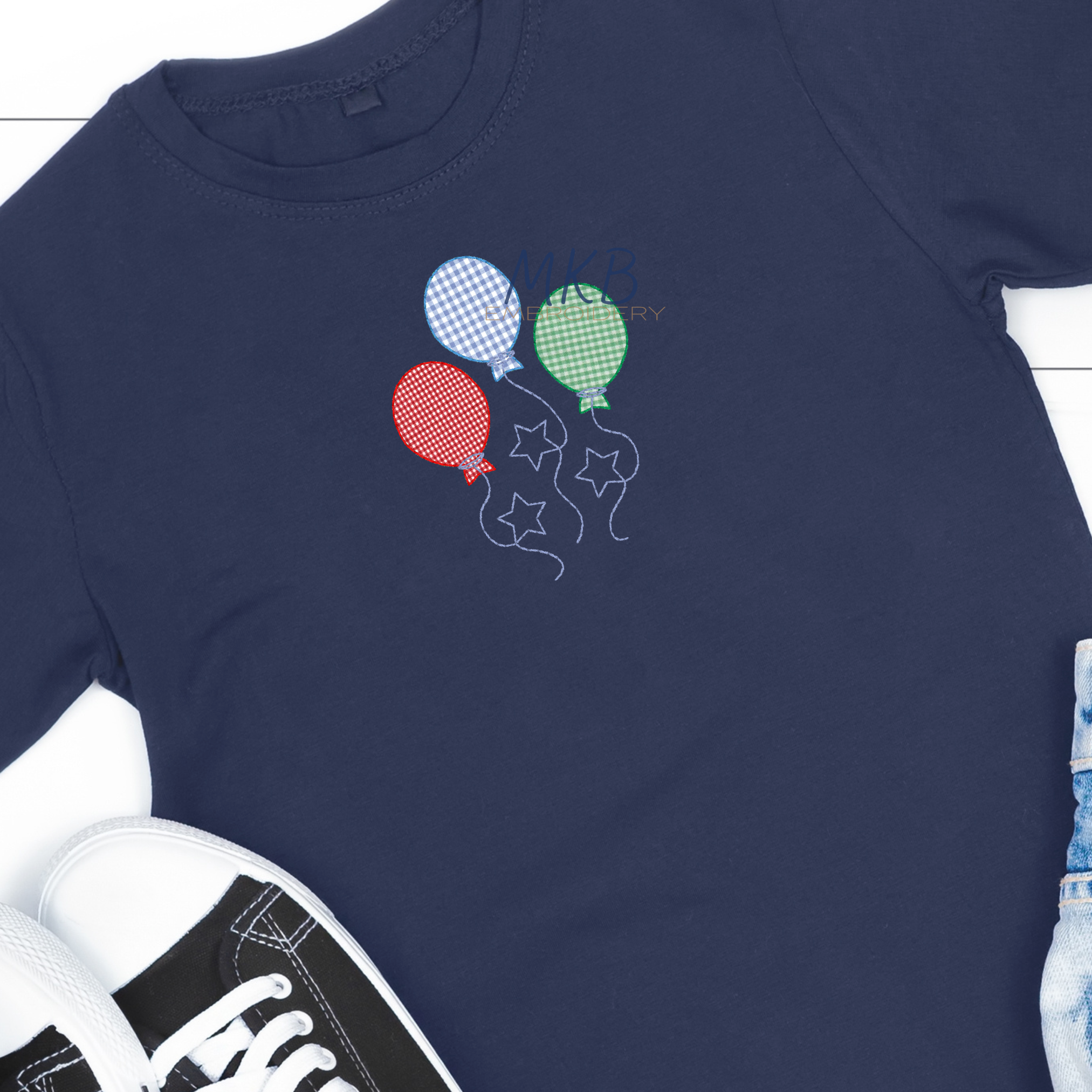 Balloon Applique Embroidery Design