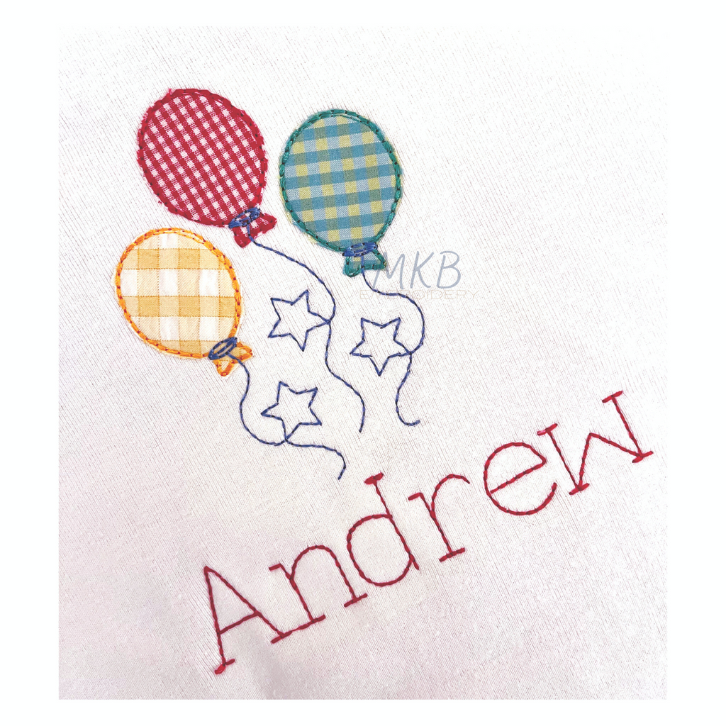 Balloon Applique Embroidery Design