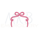 Bow Embroidery Design