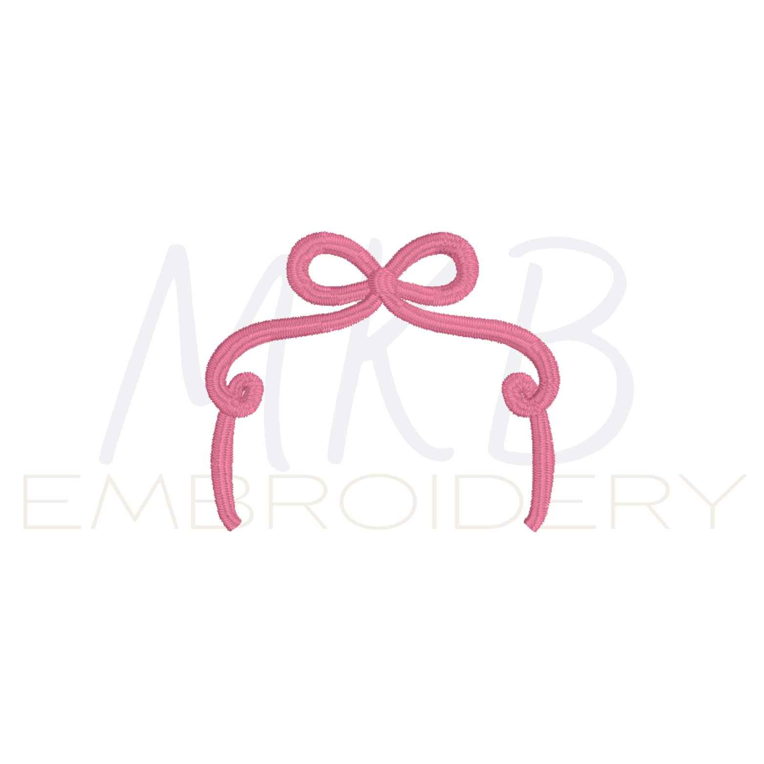 Bow Embroidery Design