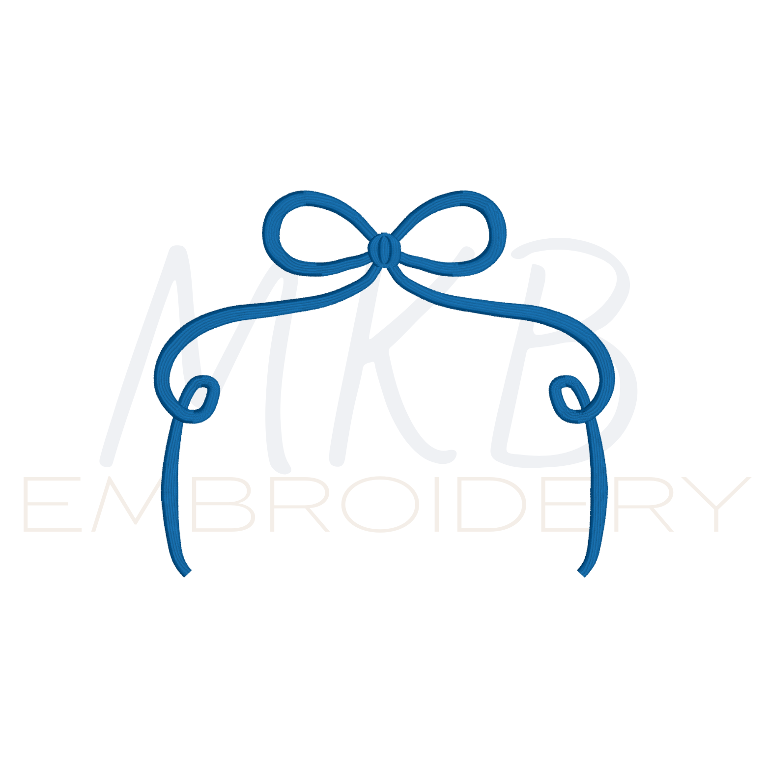 Bow Monogram Frame Embroidery Design