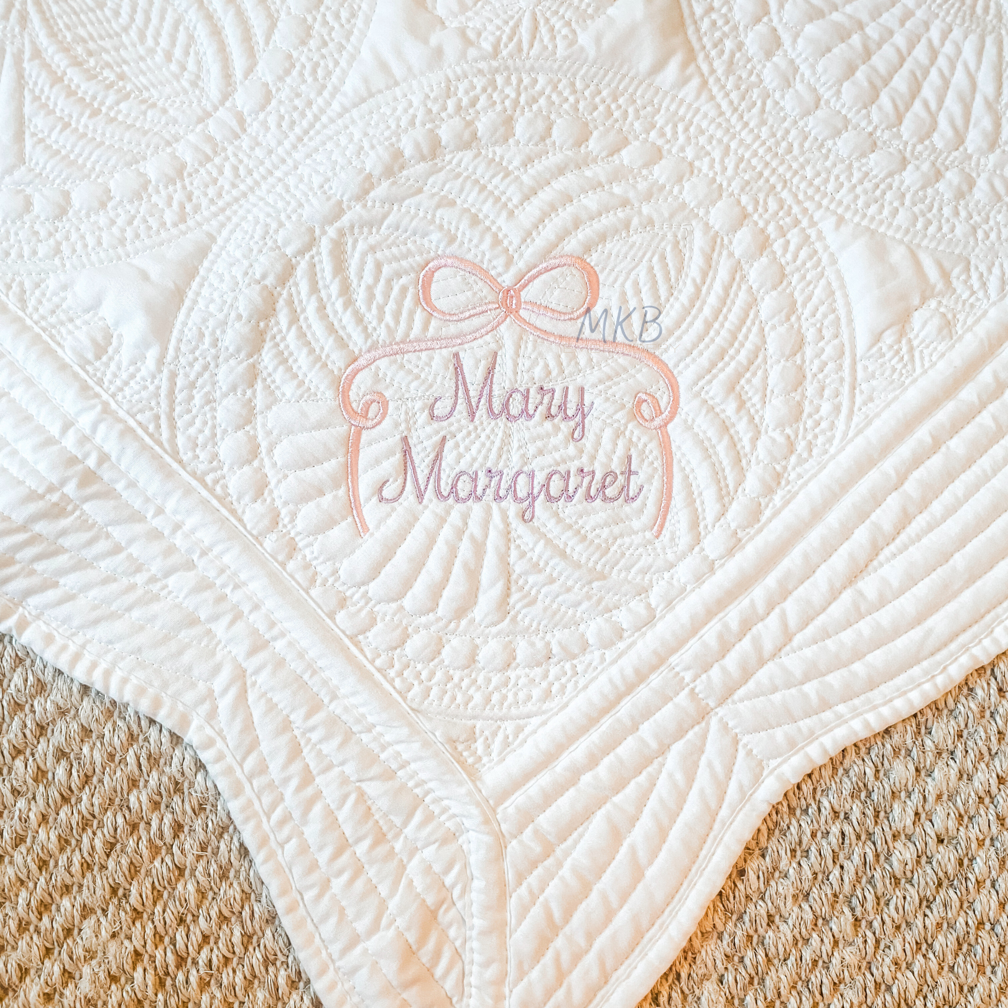 Bow Monogram Frame Embroidery Design