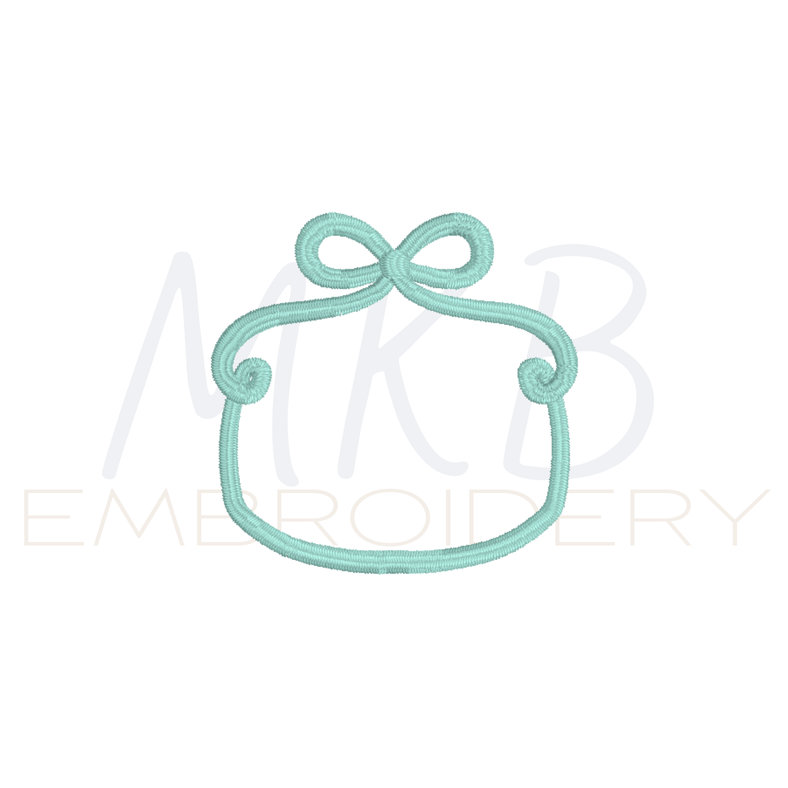 Bow Embroidery Design