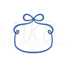 Bow embroidery design