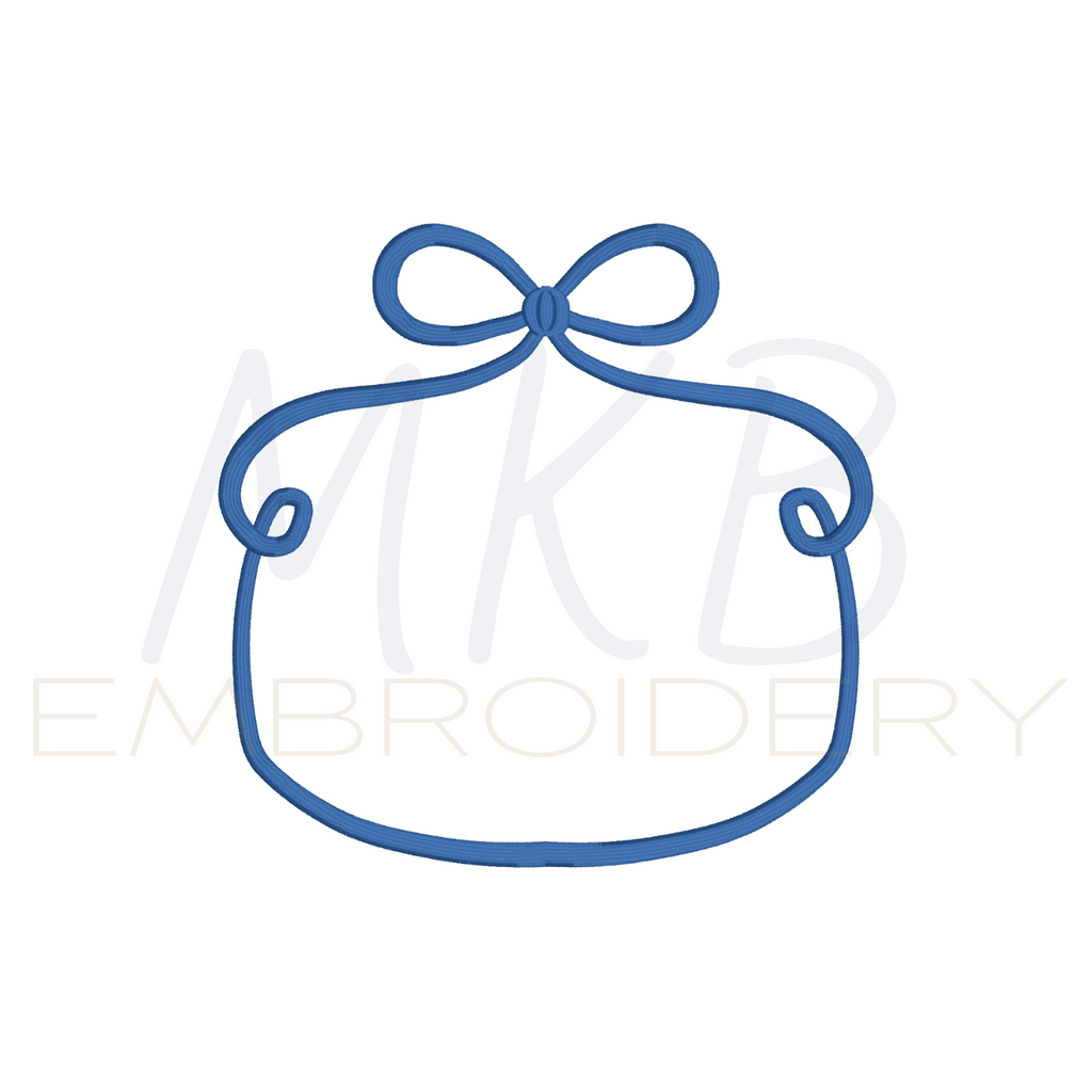 Bow embroidery design