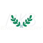 Laurel Monogram Frame Embroidery Design with a bow