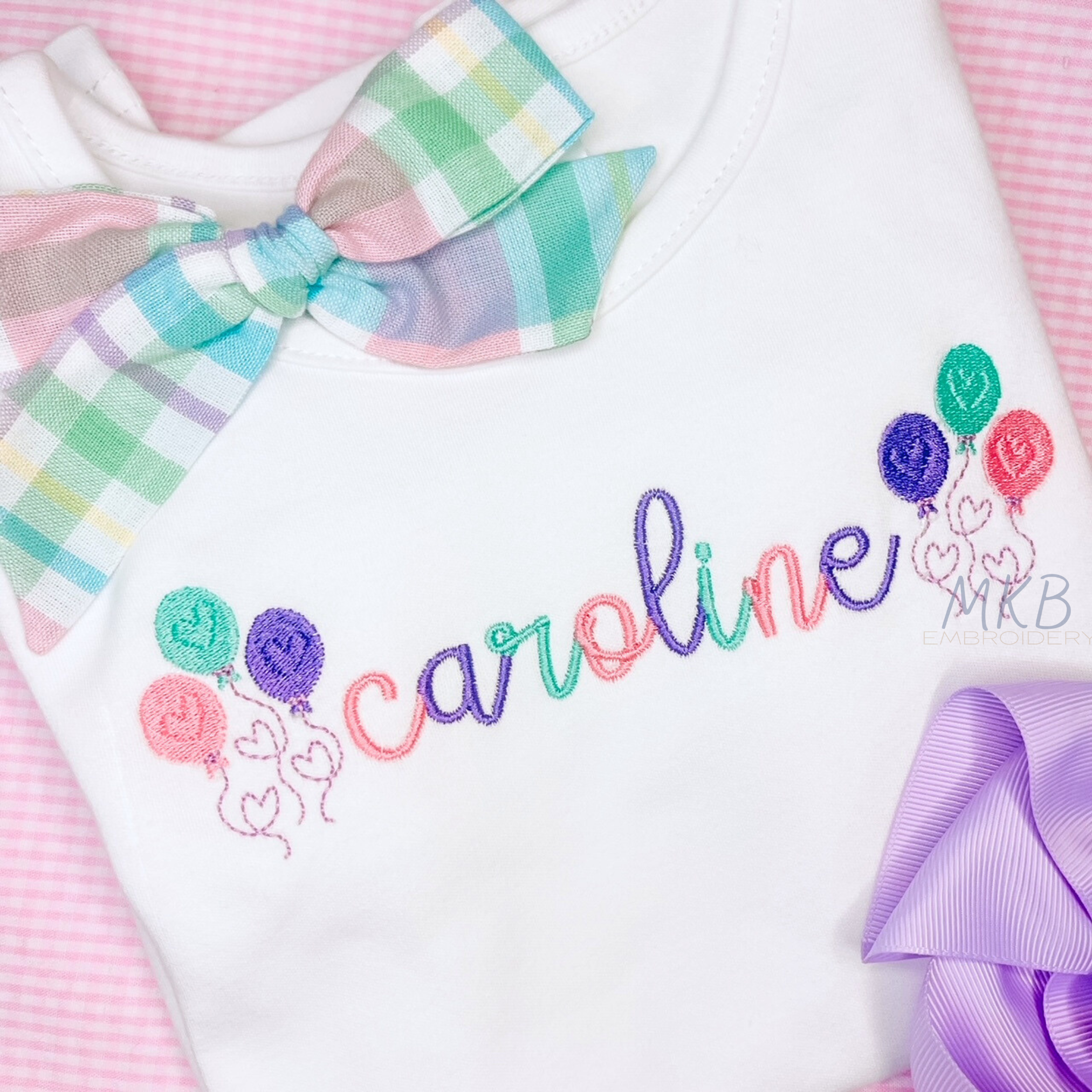 Heart Birthday Balloons Embroidery Design