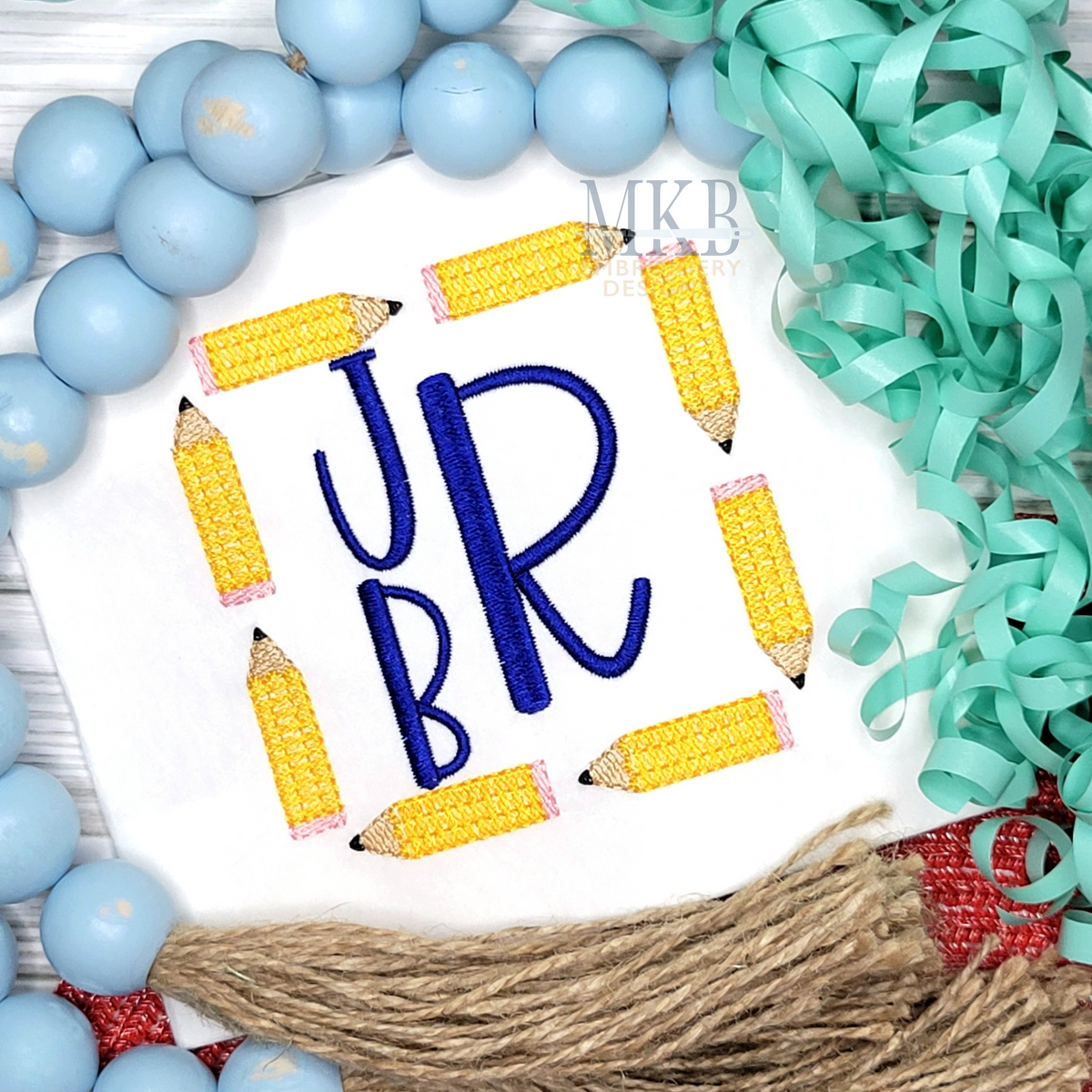 Pencil Square Monogram Frame – MKB Embroidery Designs