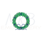 Christmas Wreath with a Bow Embroidery Design