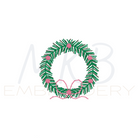 Wreath with a Bow Embroidery Design