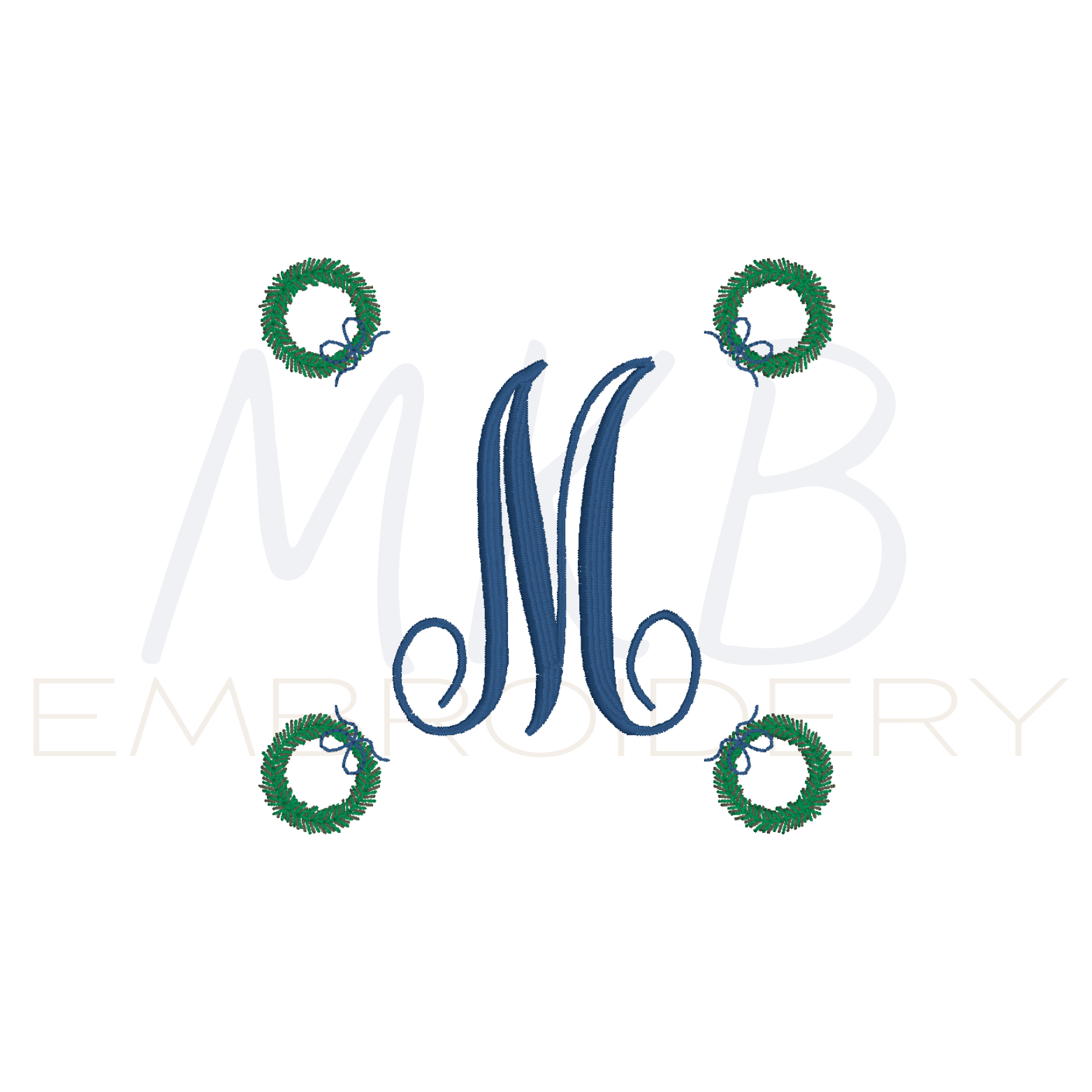 christmas cocktails embroidery design